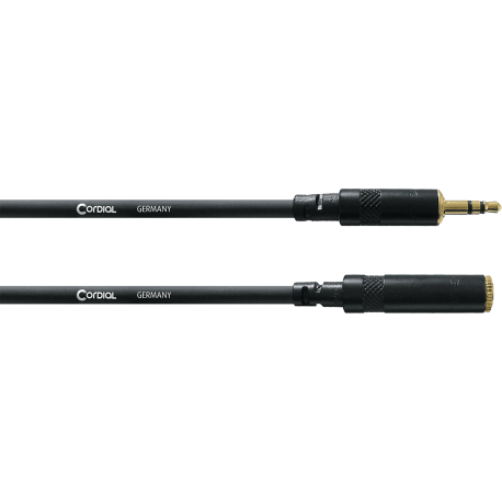 CORDIAL Câble audio stéréo minijack mâle/minijack femelle 5 m
