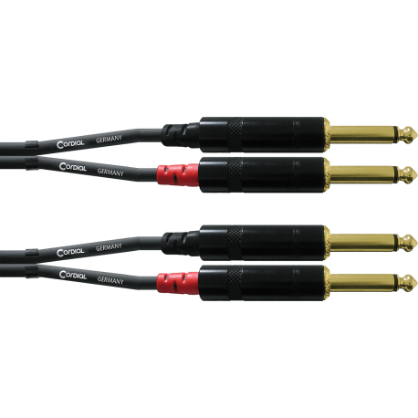 CORDIAL Câble audio double jack mono 60 cm