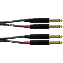 CORDIAL Câble audio double jack mono 1,5 m