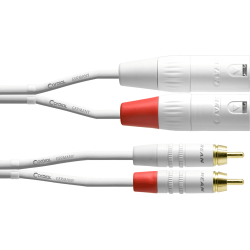 CORDIAL Câble audio double XLR mâles/Rca 3 m blanc