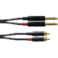 CORDIAL Câble audio double jack mono/Rca 3 m
