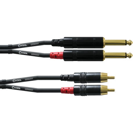 CORDIAL Câble audio double jack mono/Rca 3 m