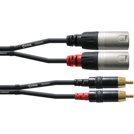 CORDIAL Câble audio double XLR mâle/Rca 6 m