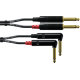 CORDIAL Câble audio double jack mono droit / coudé 6 m