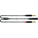 CORDIAL Câble Y bretelle jack femelle stéréo/2 jack mono mâles 30 cm