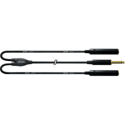 CORDIAL Câble Y bretelle jack mono mâle/2 jack mono femelles 30 cm