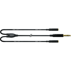 CORDIAL Câble audio Y jack stéréo / 2 jack stéréo femelles - 30 cm