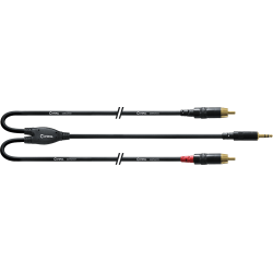 CORDIAL Câble Y bretelle minijack/2 Rca longs 90 cm