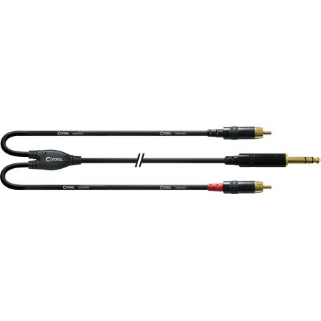 CORDIAL Câble Y bretelle jack stéréo/2 Rca 3 m