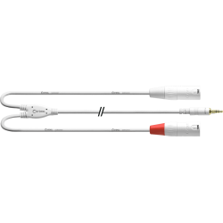 CORDIAL Câble Y bretelle minijack stéréo/2 XLR mâle 3 m blanc