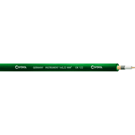 CORDIAL Bobine câble instrument 1x 0,22 mm² vert - 100m