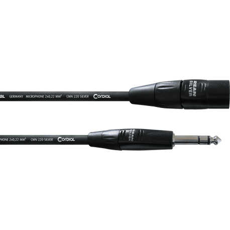 CORDIAL Câble audio XLR mâle/jack stéréo 30 cm
