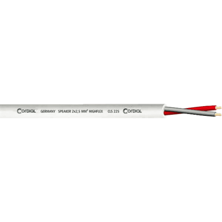 CORDIAL Bobine de câble h.p. 2 x 2,5 mm² 100m