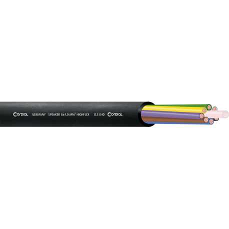 CORDIAL Bobine câble HP 8x 4.0 mm noir - 100m