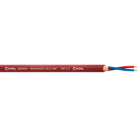 CORDIAL Bobine de câble micro 2 x 0,22 mm² 100 m rouge
