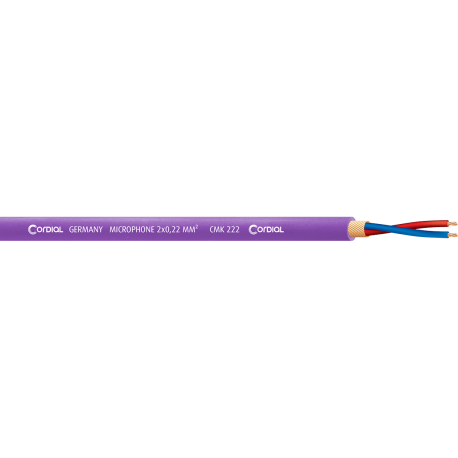 CORDIAL Bobine de câble micro 2 x 0,22mm² 100 m violet