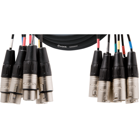 CORDIAL Multipaire 8 XLR mâle/femelle 3 m