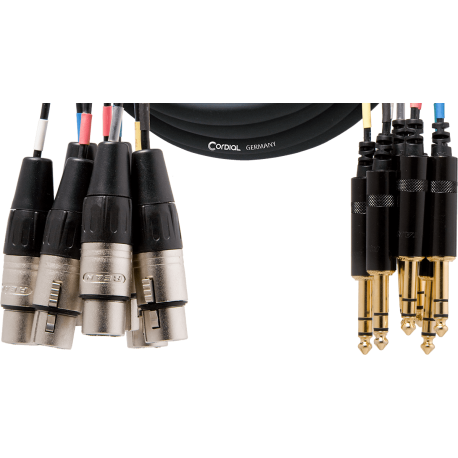 CORDIAL Multipaire 8 XLR femelle/8 jack stéréo 5 m