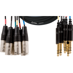 CORDIAL Multipaire 8 XLR mâle/8 jack stéréo 3 m