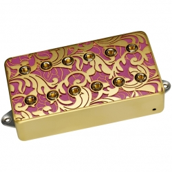 DIMARZIO DP289FSGPK - UtoPIA Bridge "F-spaced" - Satin Gold / Pink