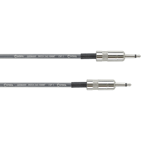 CORDIAL Câble patch modulaire minijack mono 1,2 m gris