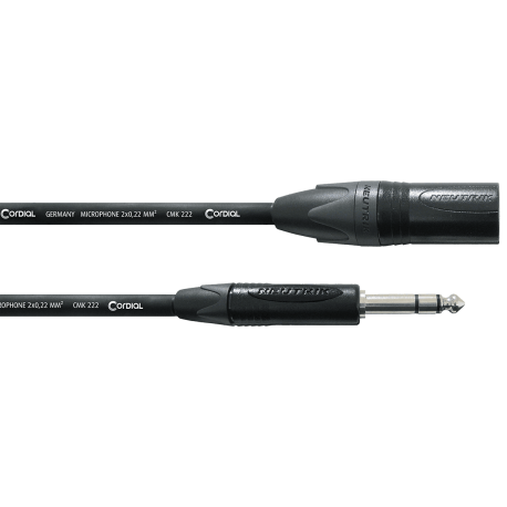 CORDIAL Câble audio stéréo XLR mâle/jack 5 m