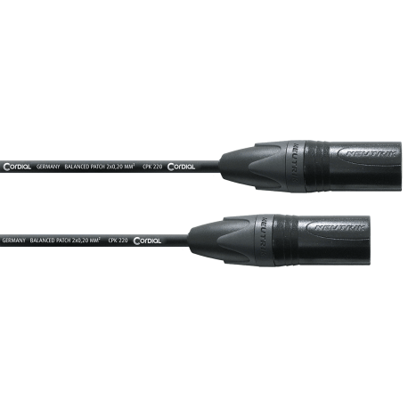 CORDIAL Adaptateur câble micro XLR mâle/mâle