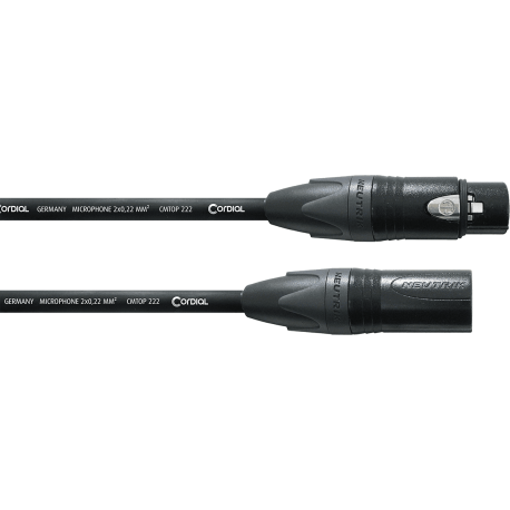 CORDIAL Câble micro XLR 10 m or