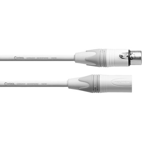 CORDIAL Câble micro XLR 1 m blanc