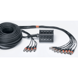 CORDIAL Boîtier de scène 8 entrées 4 sorties XLR câble 30m