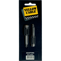 YELLOW CABLE Adaptateur jack male rca fem. - lot de 2