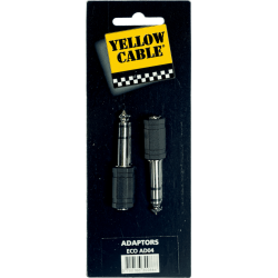 YELLOW CABLE Adaptateur jack male stéréo jack fem. 3.5 mm - lot de 2