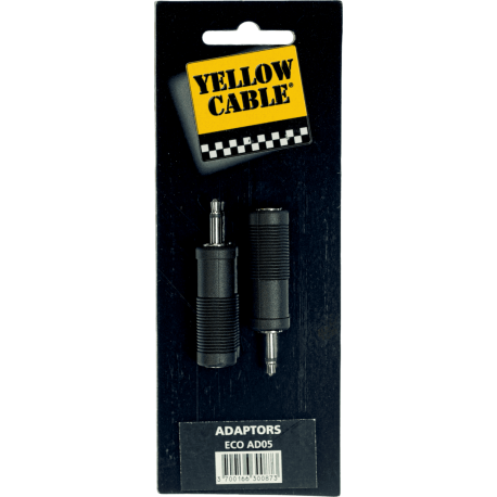 YELLOW CABLE Adaptateur jack male 3.5 mm jack fem. 6.35 mm - lot de 2