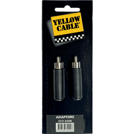 YELLOW CABLE Adaptateur rca m/jack fem.em. 6.35 - lot de 2