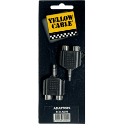 YELLOW CABLE Adaptateur jack m 3.5 st/2 rca fem. x2