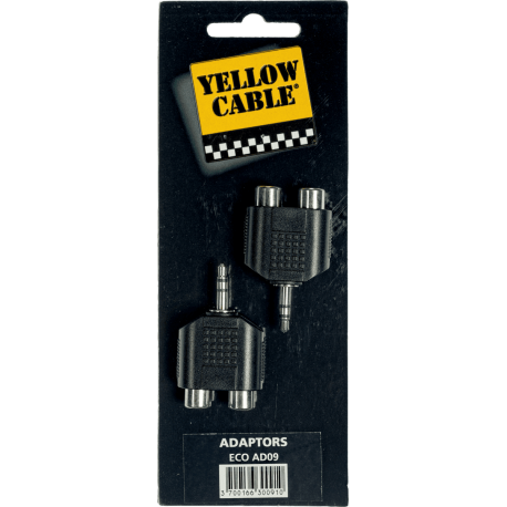 YELLOW CABLE Adaptateur jack m 3.5 st/2 rca fem. x2
