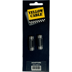 YELLOW CABLE Adaptateur rca fem. rca fem. - lot de 2