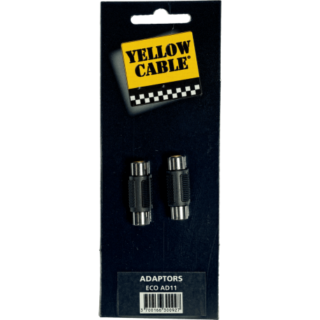 YELLOW CABLE Adaptateur rca fem. rca fem. - lot de 2