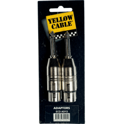 YELLOW CABLE Adaptateur jack m 6.35/xlr fem. x2