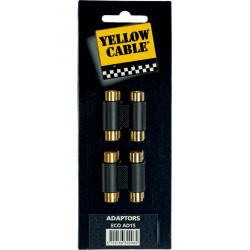 YELLOW CABLE Adaptateur rca fem. 2 rca fem. - lot de 2