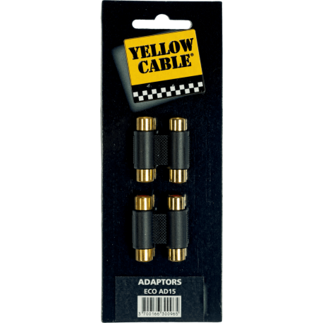 YELLOW CABLE Adaptateur rca fem. 2 rca fem. - lot de 2
