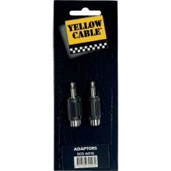 YELLOW CABLE Adaptateur rca fem. jack m male 3.15 mm - lot de 2