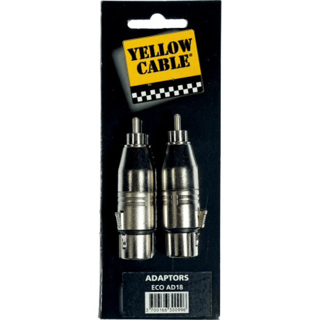 YELLOW CABLE Adaptateur rca male xlr fem.- lot de 2