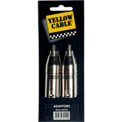 YELLOW CABLE Adaptateur rca male xlr male - lot de 2