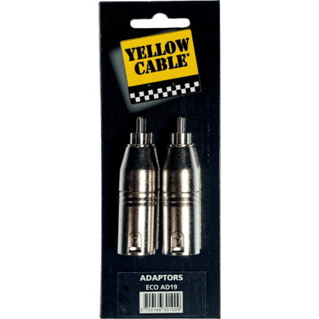 YELLOW CABLE Adaptateur rca male xlr male - lot de 2