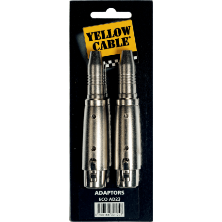 YELLOW CABLE Adaptateur jack 6,35 mm stéréo fem. xlr fem. - lot de 2
