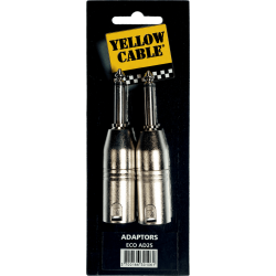 YELLOW CABLE Adaptateur jack male xlr male - lot de 2