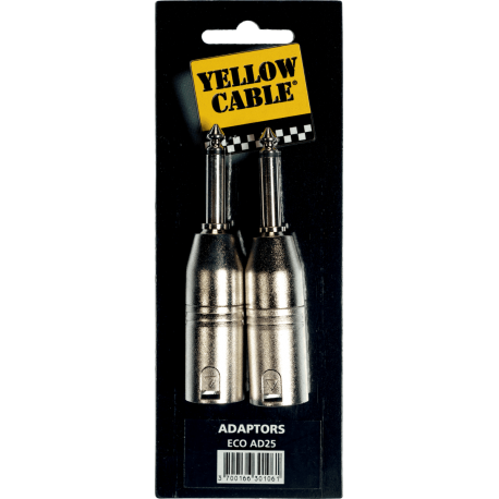 YELLOW CABLE Adaptateur jack male xlr male - lot de 2