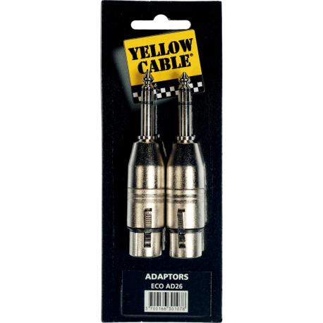 YELLOW CABLE Adaptateur jack st male xlr fem. - lot de 2