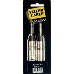 YELLOW CABLE Adaptateur jack 6,35 mm stéréo male xlr male - lot de 2